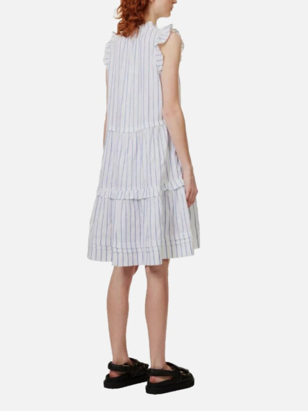 ME+EM Women's Striped Swing Tiered Mini Dress Size 12 - 36591 - Picture 6 of 14